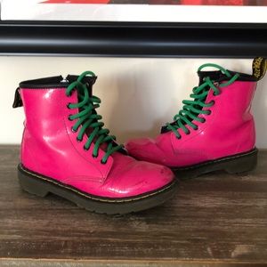 Dr. Martens Delaney hot pink patent leather